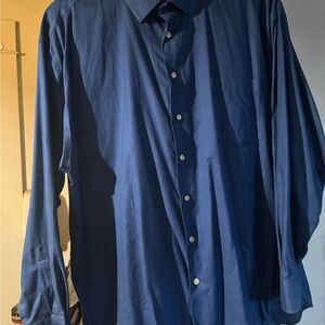 Pronto Uomo Classic Navy Dress Shirt